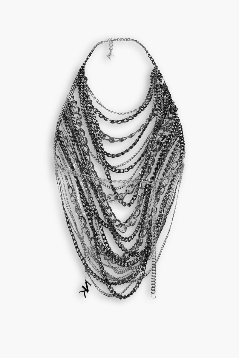Chain & Charms Top in Gunmetal