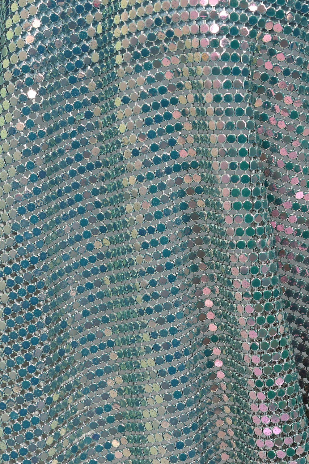 Chainmail Hood in Blue Iridescent