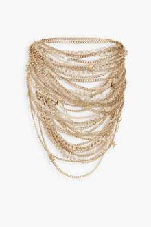 Chain & Charms Mini Skirt in Gold
