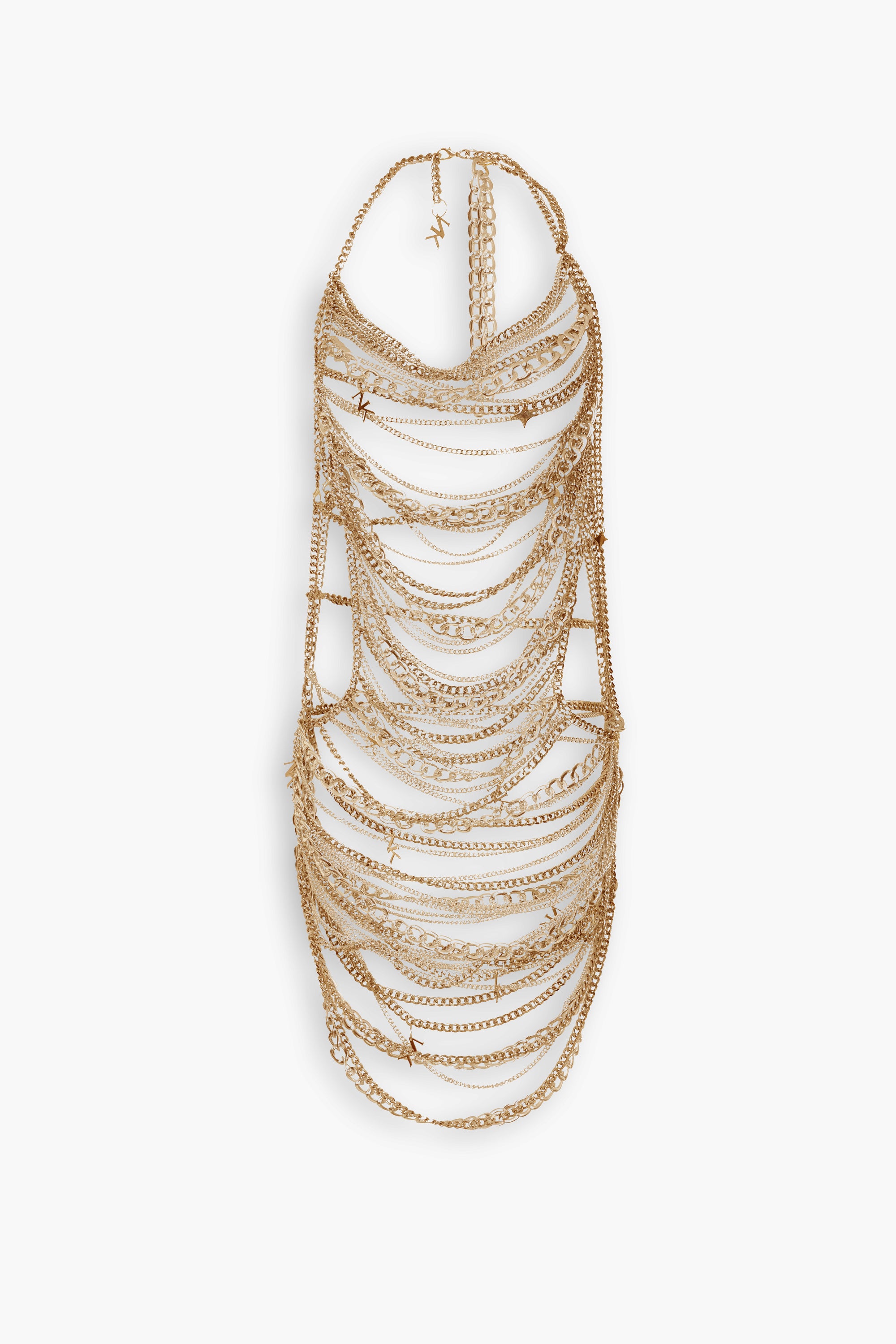 Chain & Charms Dress in Gold