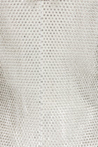 Crystal Embellished Fishnet Mini Dress in Silver