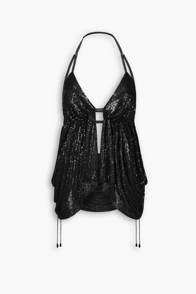 Y2K Chainmail Top in Black