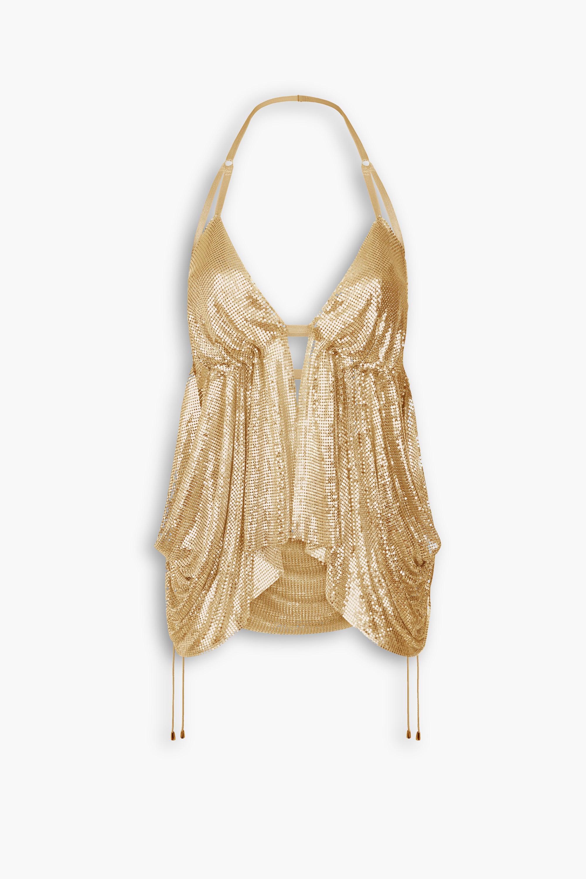 Y2K Chainmail Top in Gold