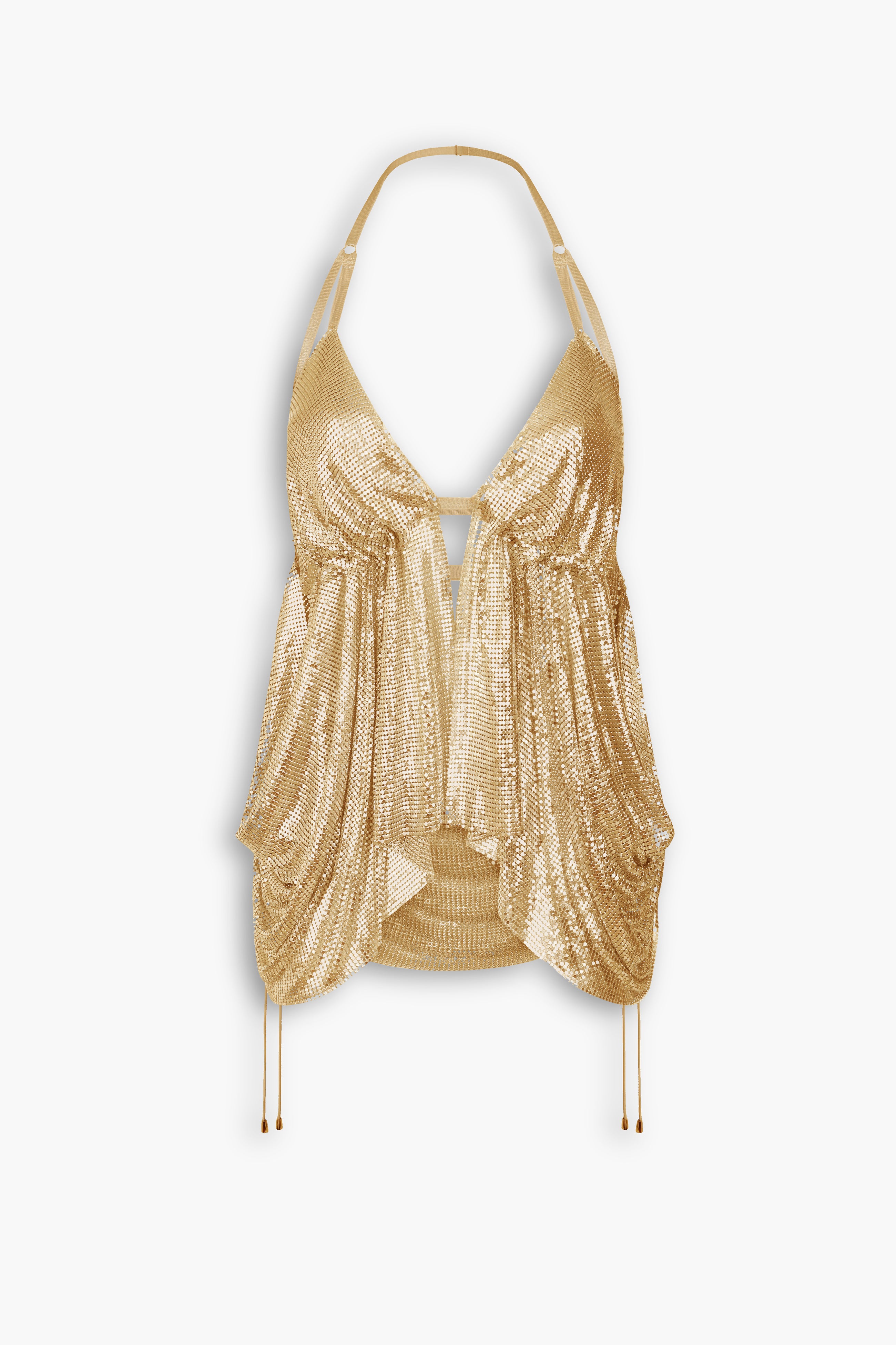 Y2K Chainmail Top in Gold