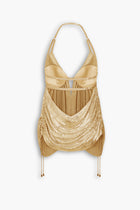 Y2K Chainmail Top in Gold