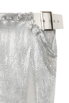 Buckle Chainmail Mini Skirt in Silver