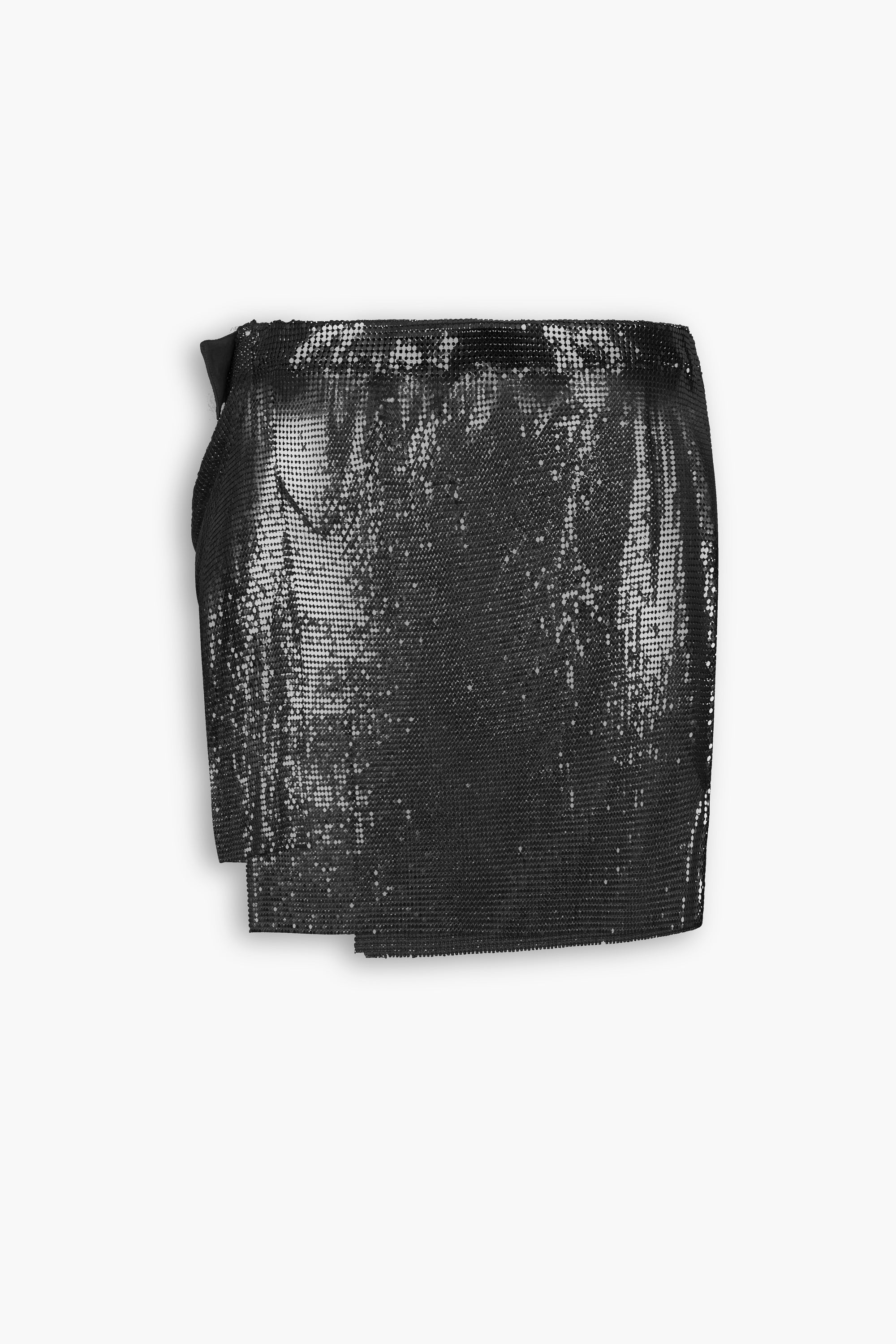 Buckle Chainmail Mini Skirt in Black