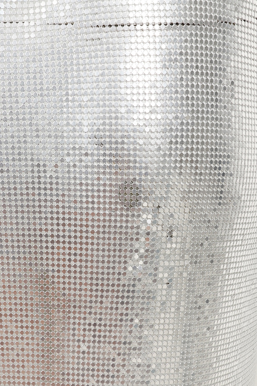 Buckle Chainmail Mini Skirt in Silver