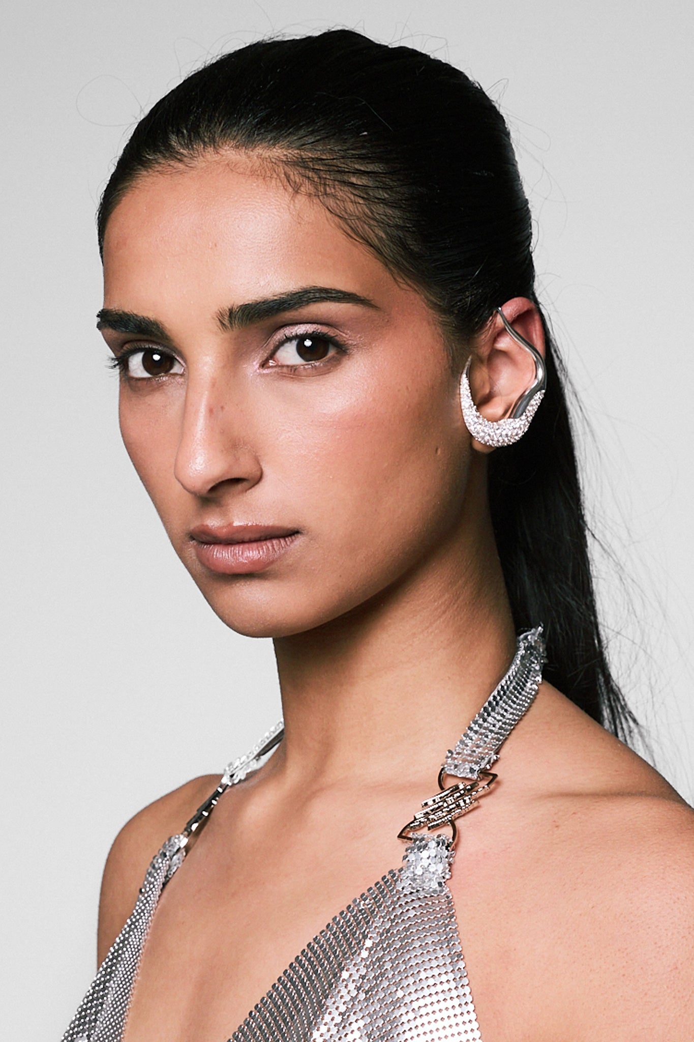 Meteor Ear Cuff in Silver