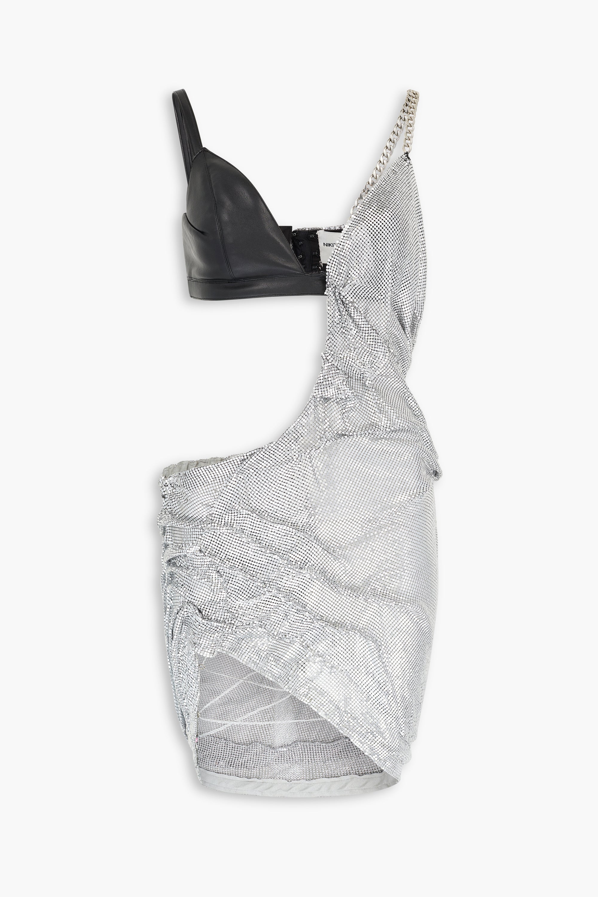90s Chainmail Dress in Black & Silver
