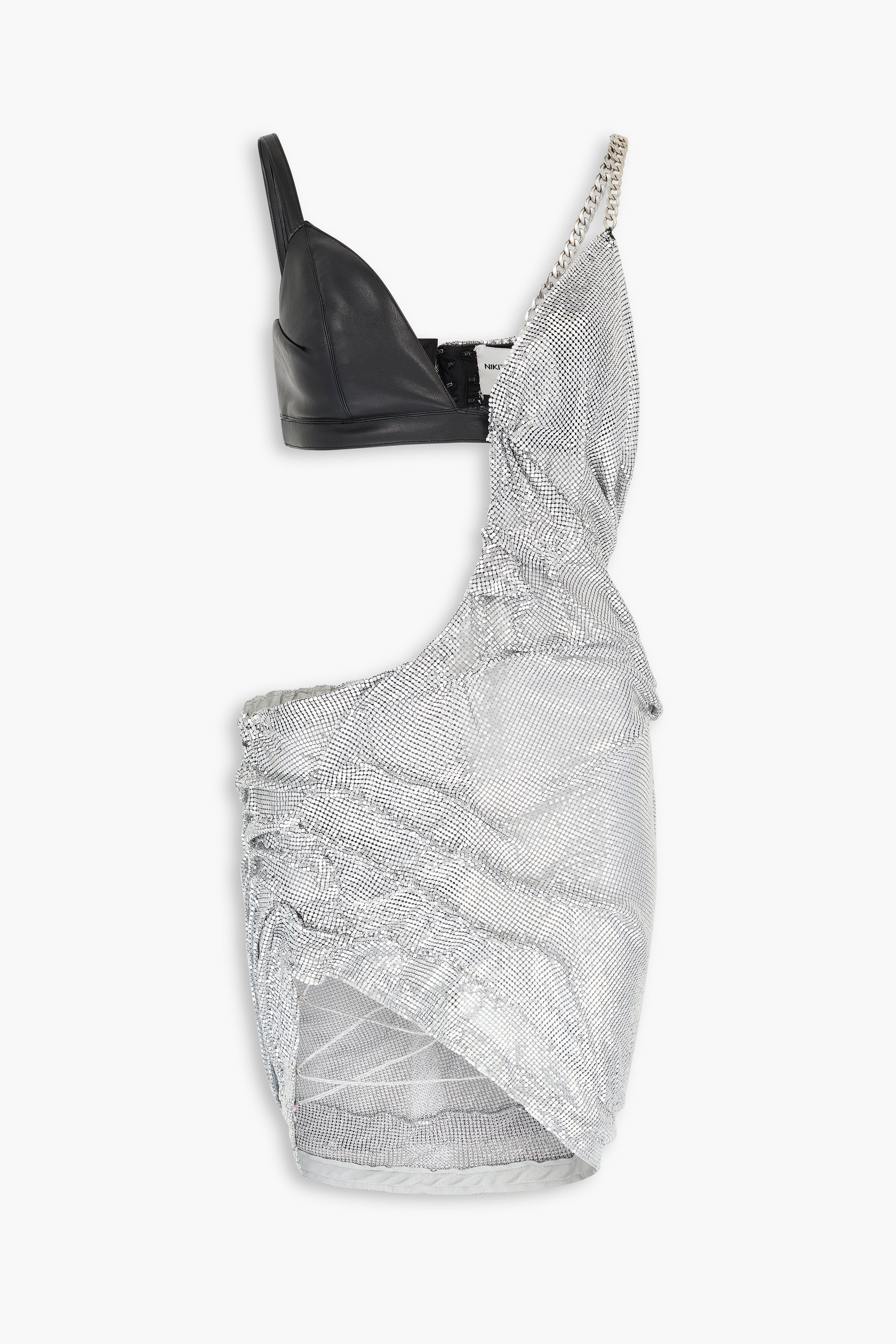 90s Chainmail Dress in Black & Silver