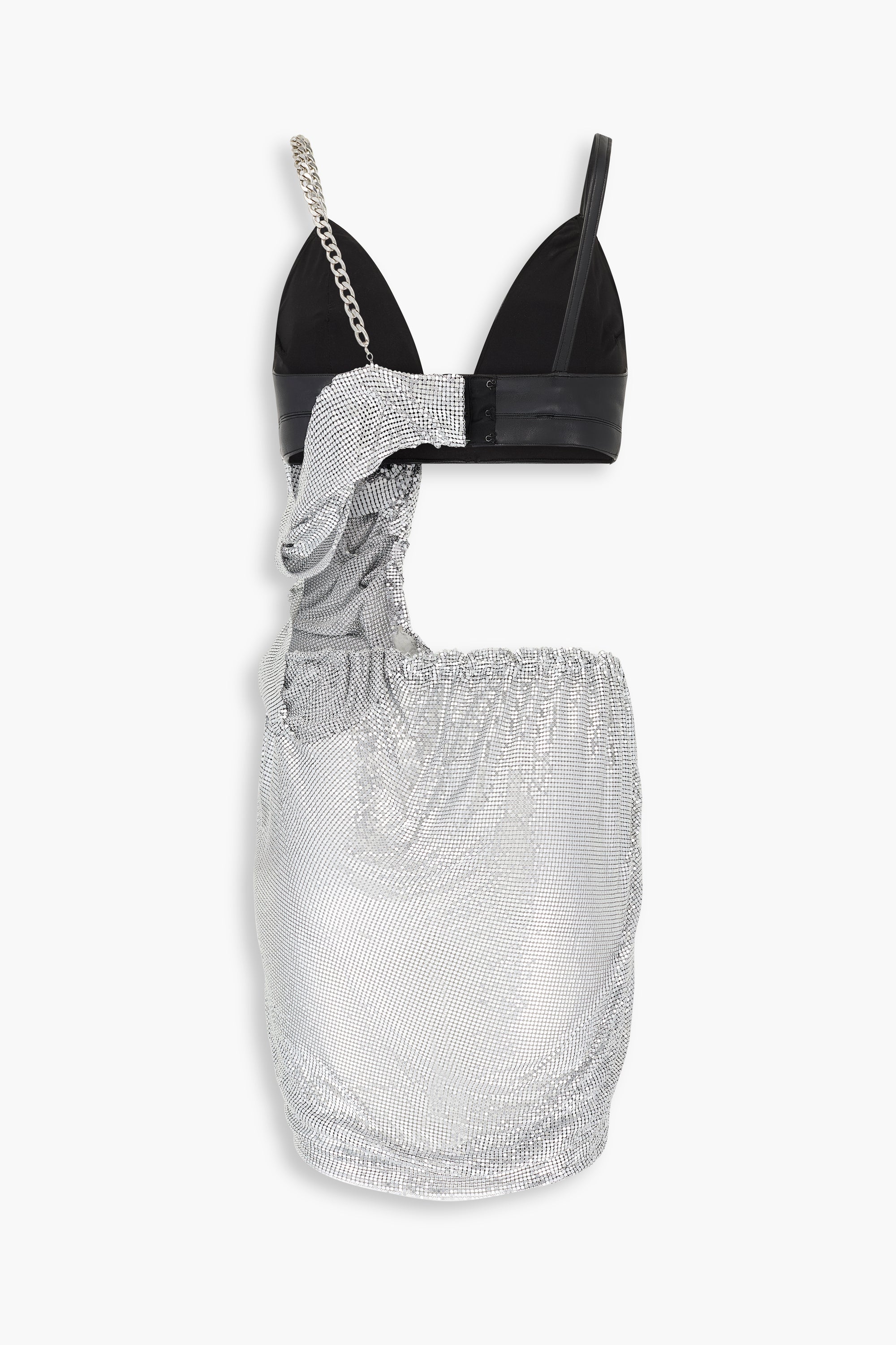 90s Chainmail Dress in Black & Silver