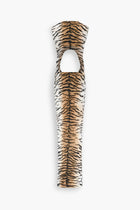 High Neck Cut Out Dress in Tiger