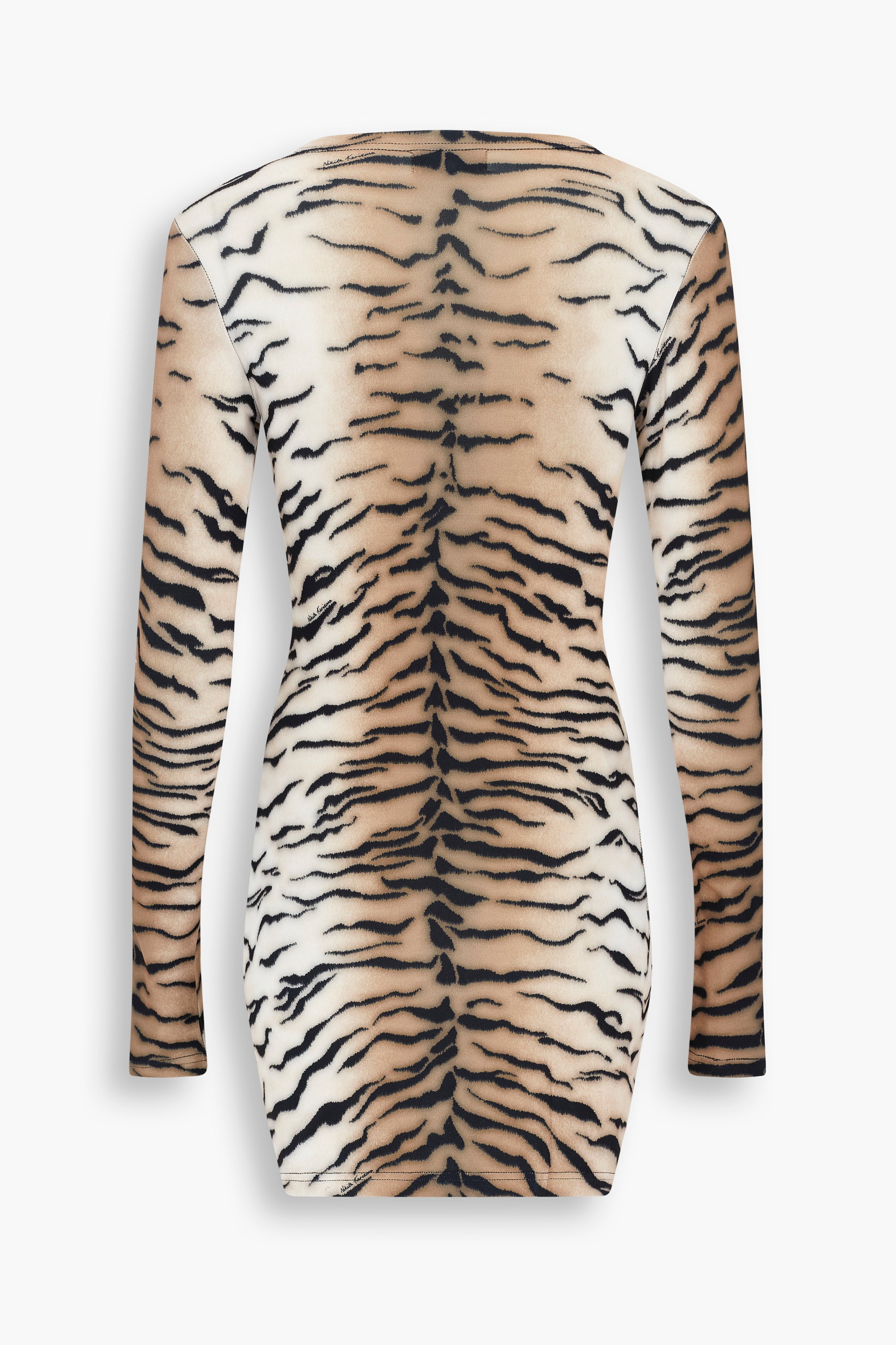 Jersey Long Sleeve Mini Dress in Tiger