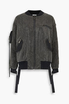 Crystal Bomber Jacket in Black