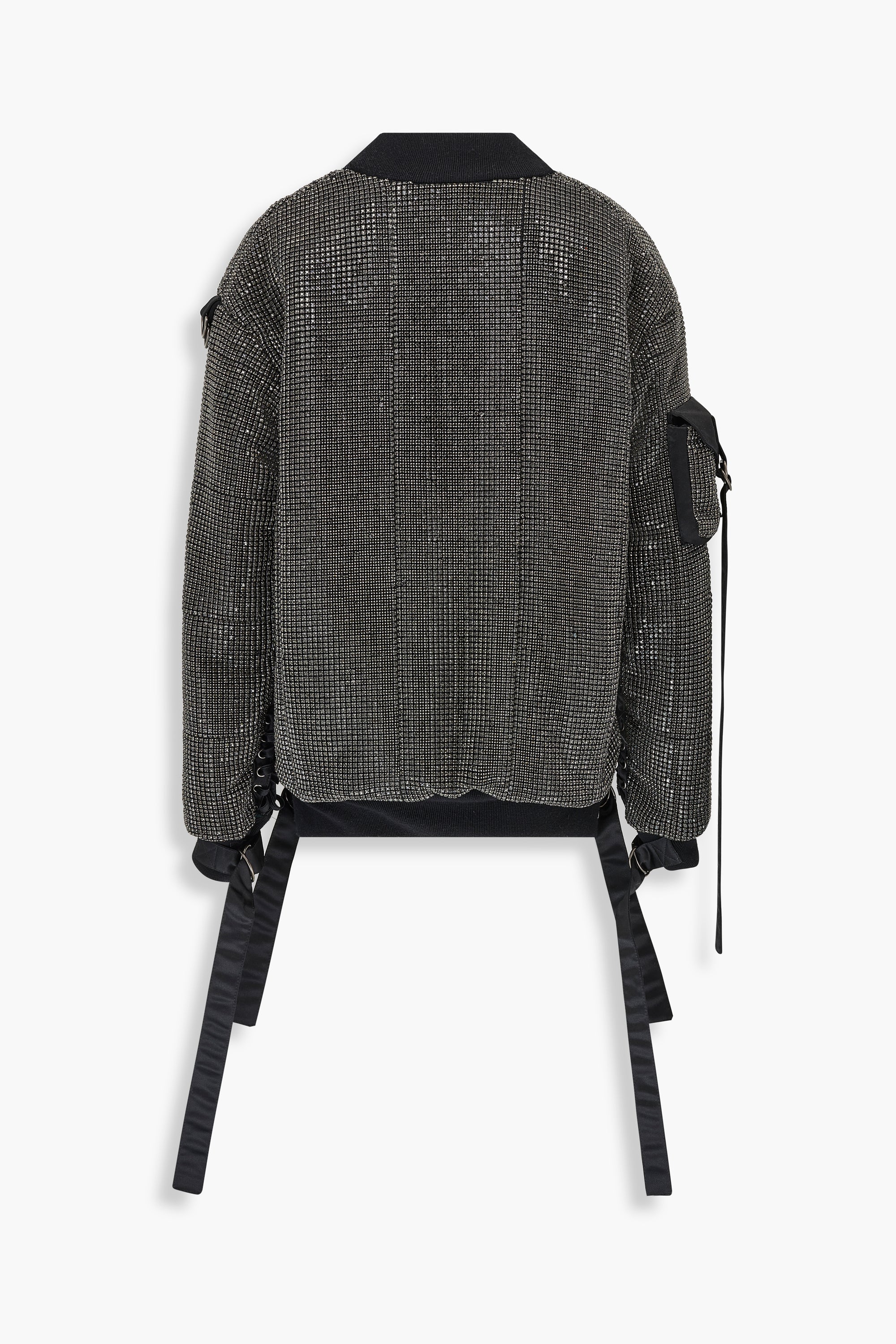 Crystal Bomber Jacket in Black