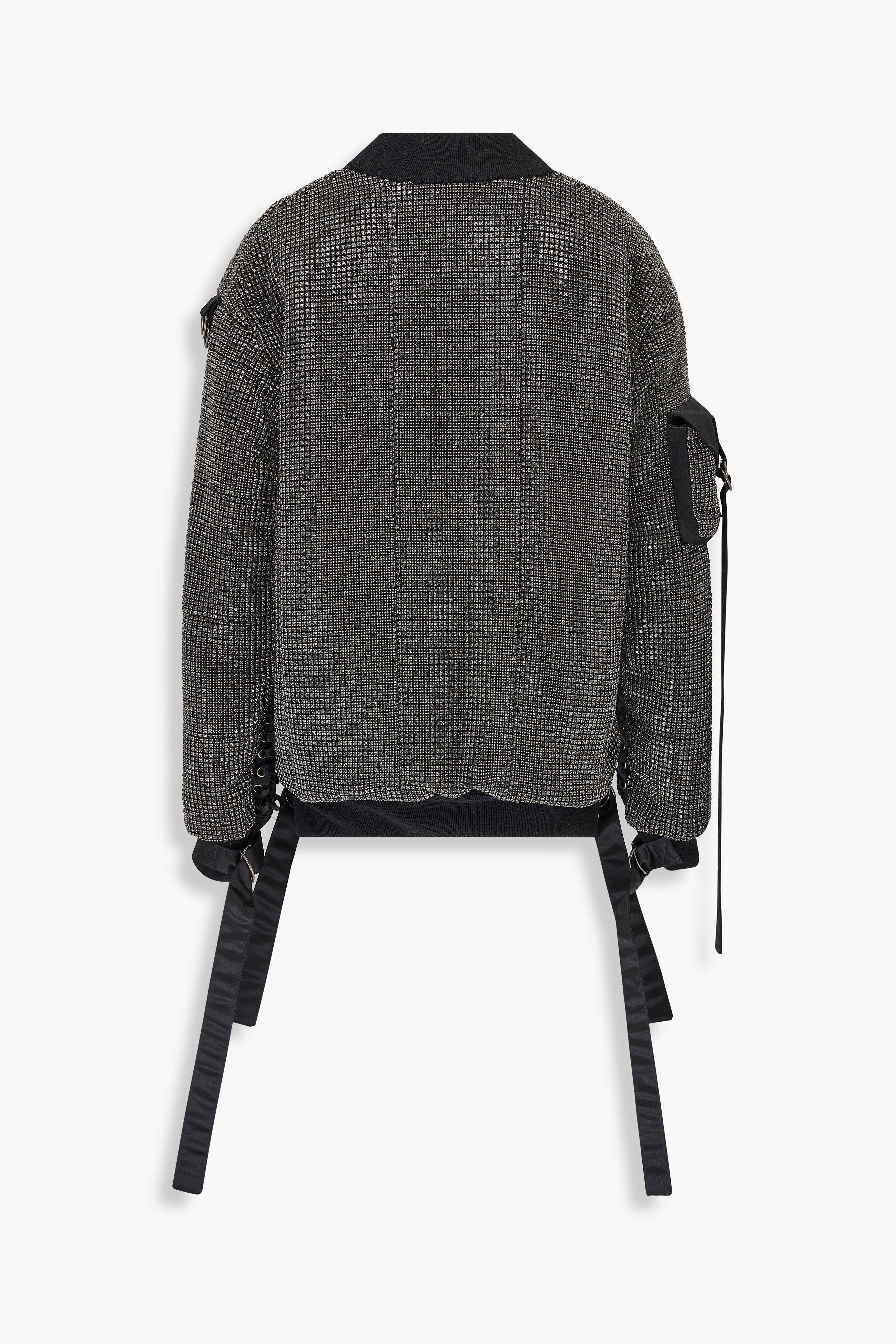 Crystal Bomber Jacket in Black