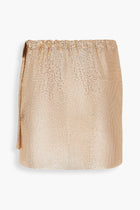 Buckle Chainmail Mini Skirt in Gold