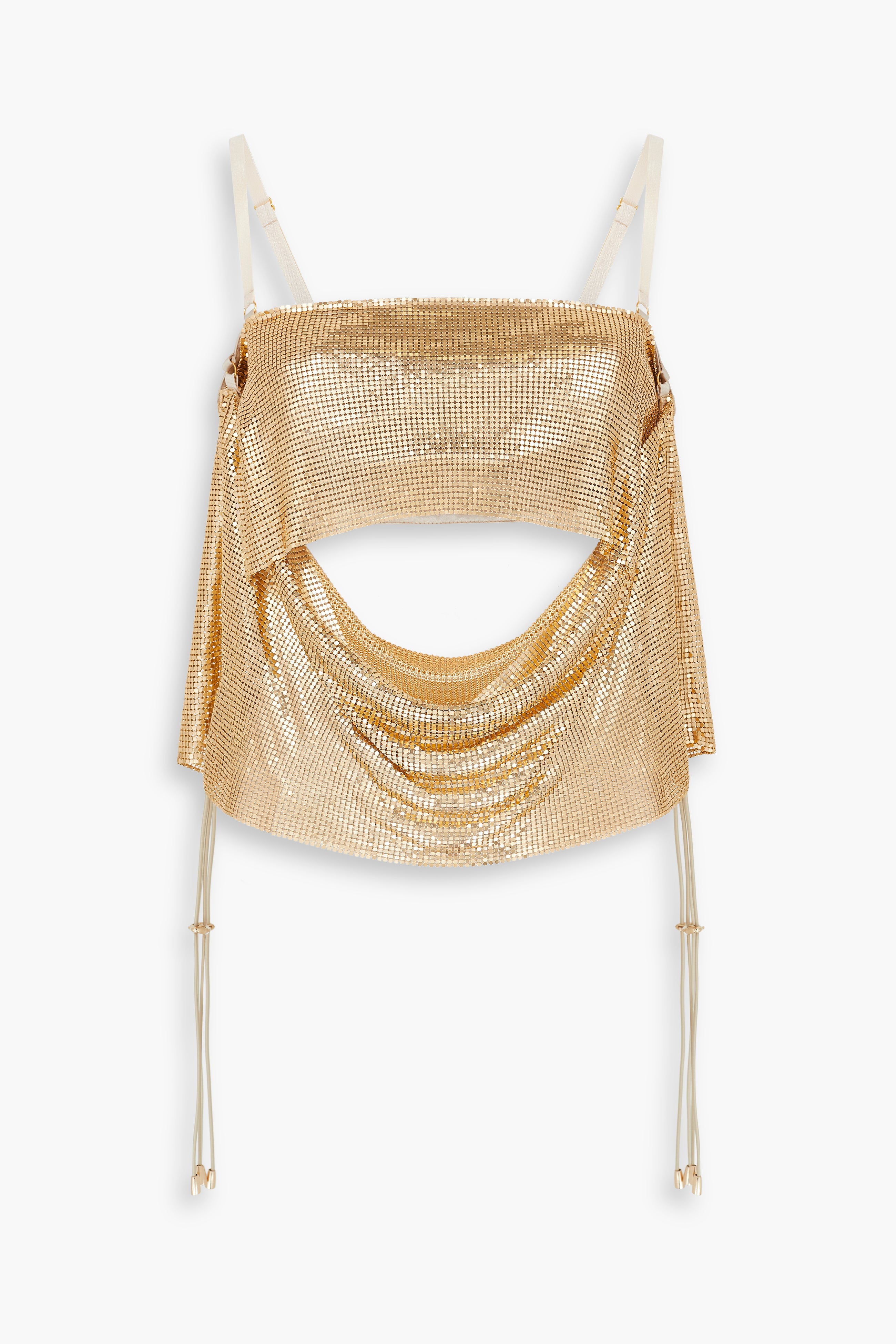 Buckle Bandeau Chainmail Top in Gold