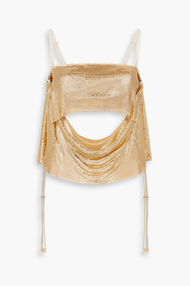 Buckle Bandeau Chainmail Top in Gold