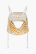 Buckle Bandeau Chainmail Top in Gold