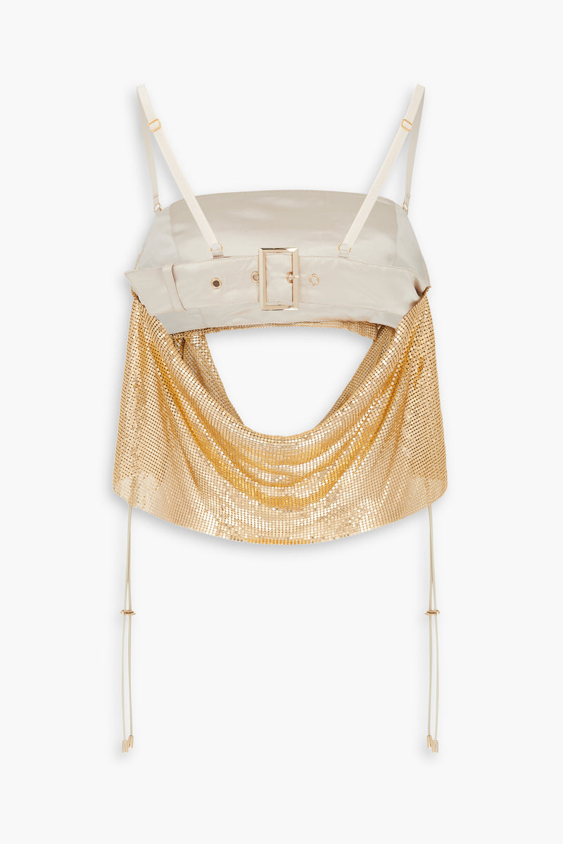 Buckle Bandeau Chainmail Top in Gold