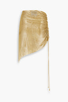 Chainmail Wrap Micro Skirt in Gold