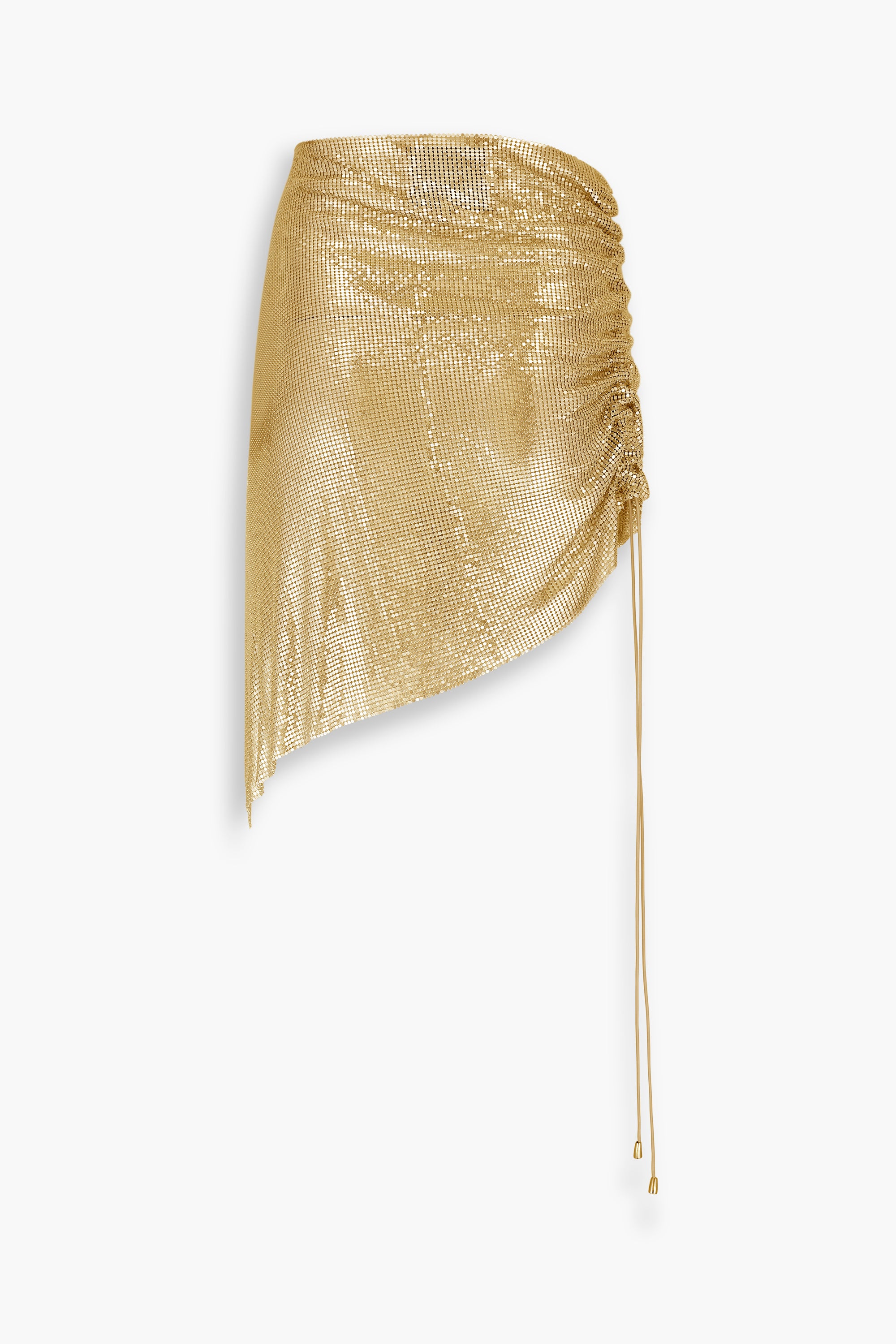 Chainmail Wrap Micro Skirt in Gold