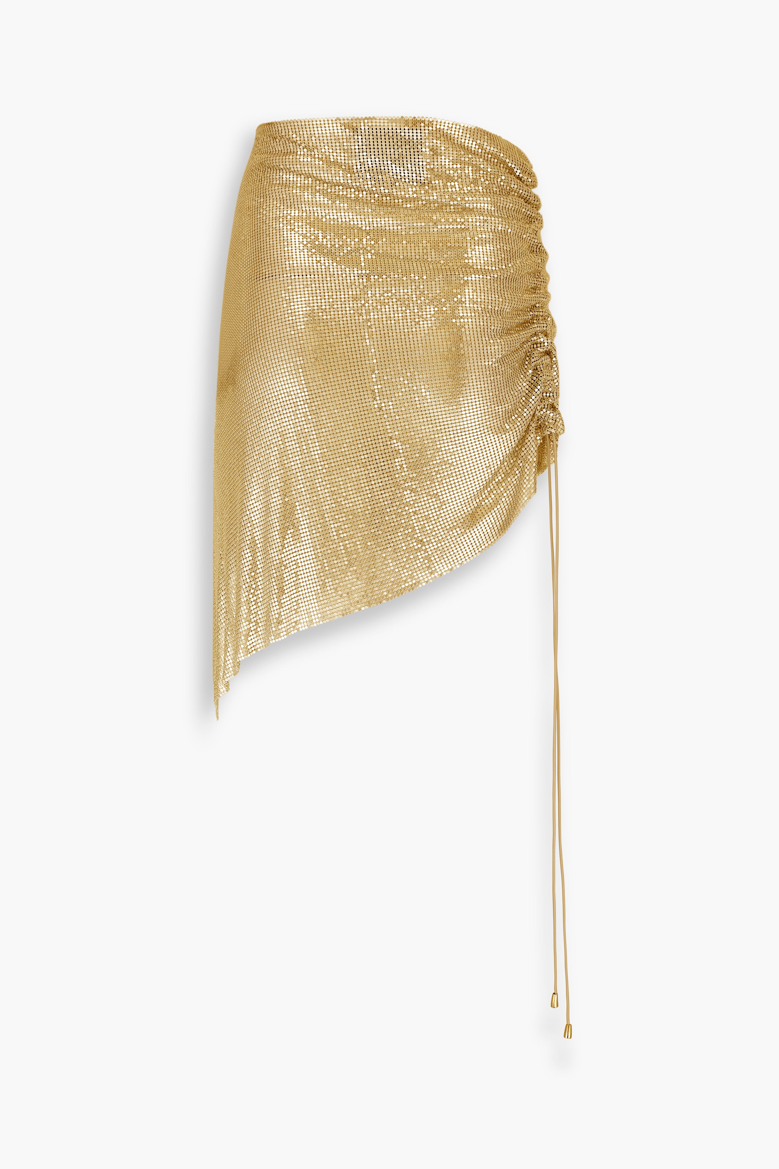 Chainmail Wrap Micro Skirt in Gold
