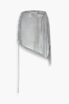 Chainmail Wrap Micro Skirt in Silver