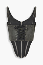Crystal Corset Top in Black