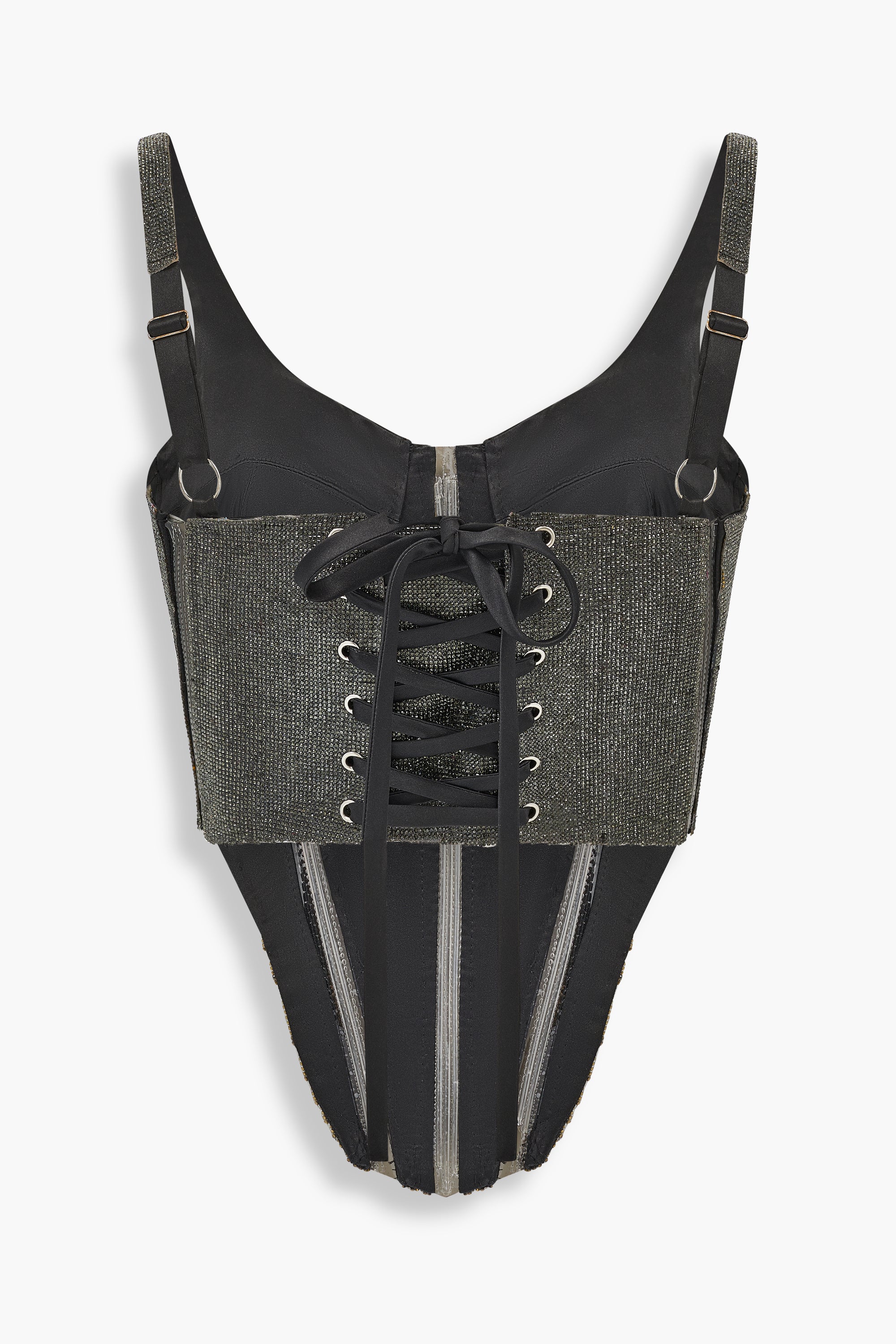 Crystal Corset Top in Black