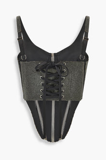 Crystal Corset Top in Black