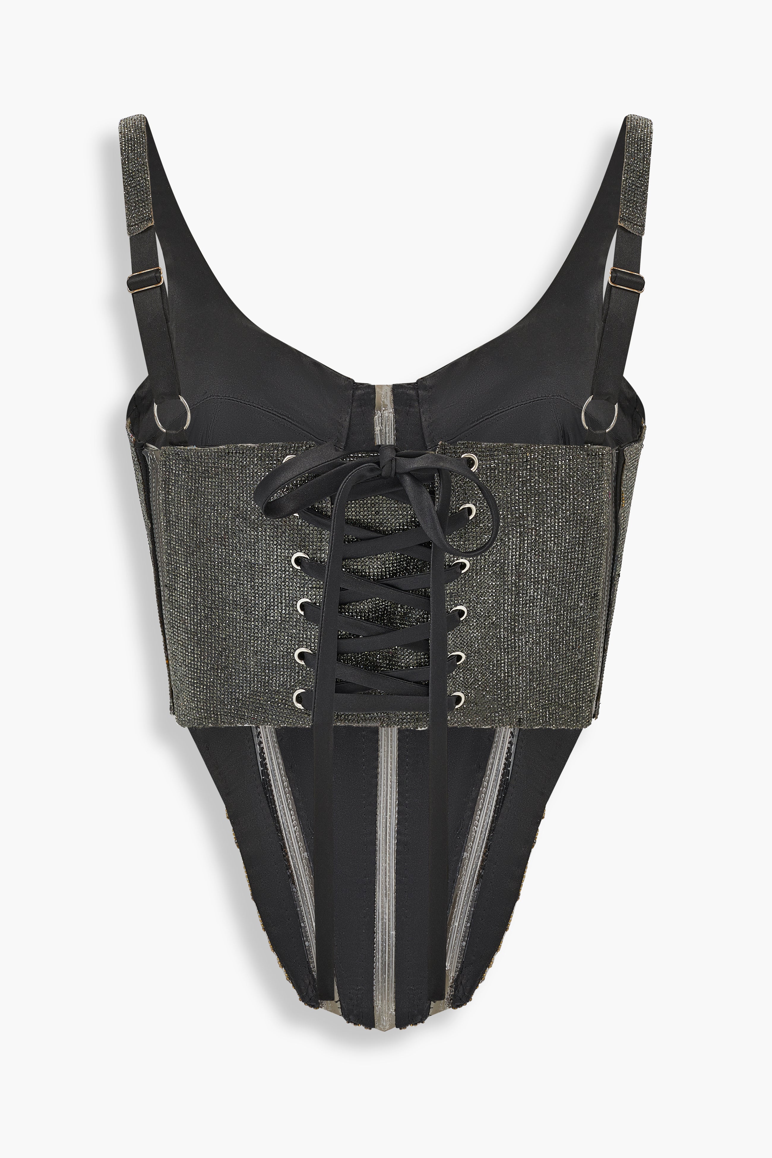 Crystal Corset Top in Black