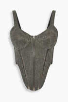 Crystal Corset Top in Black