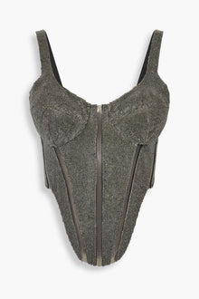 Crystal Corset Top in Black