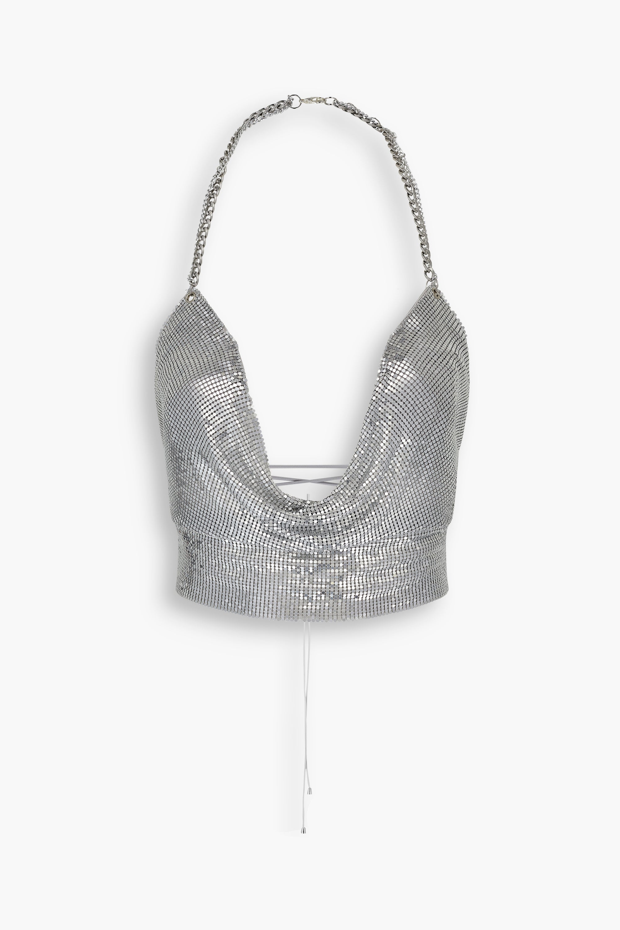 Double Chain Chainmail Top in Silver