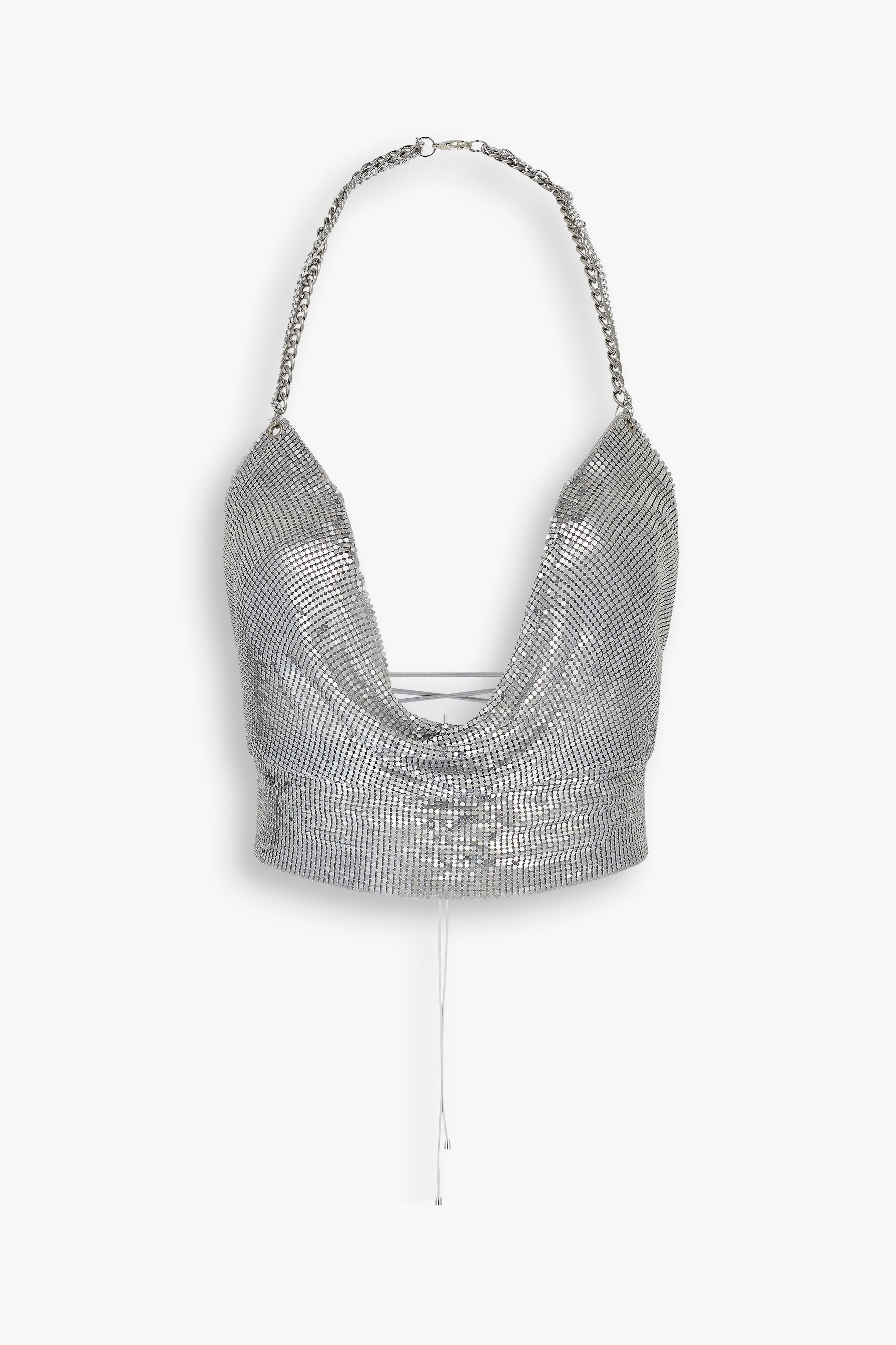 Double Chain Chainmail Top in Silver