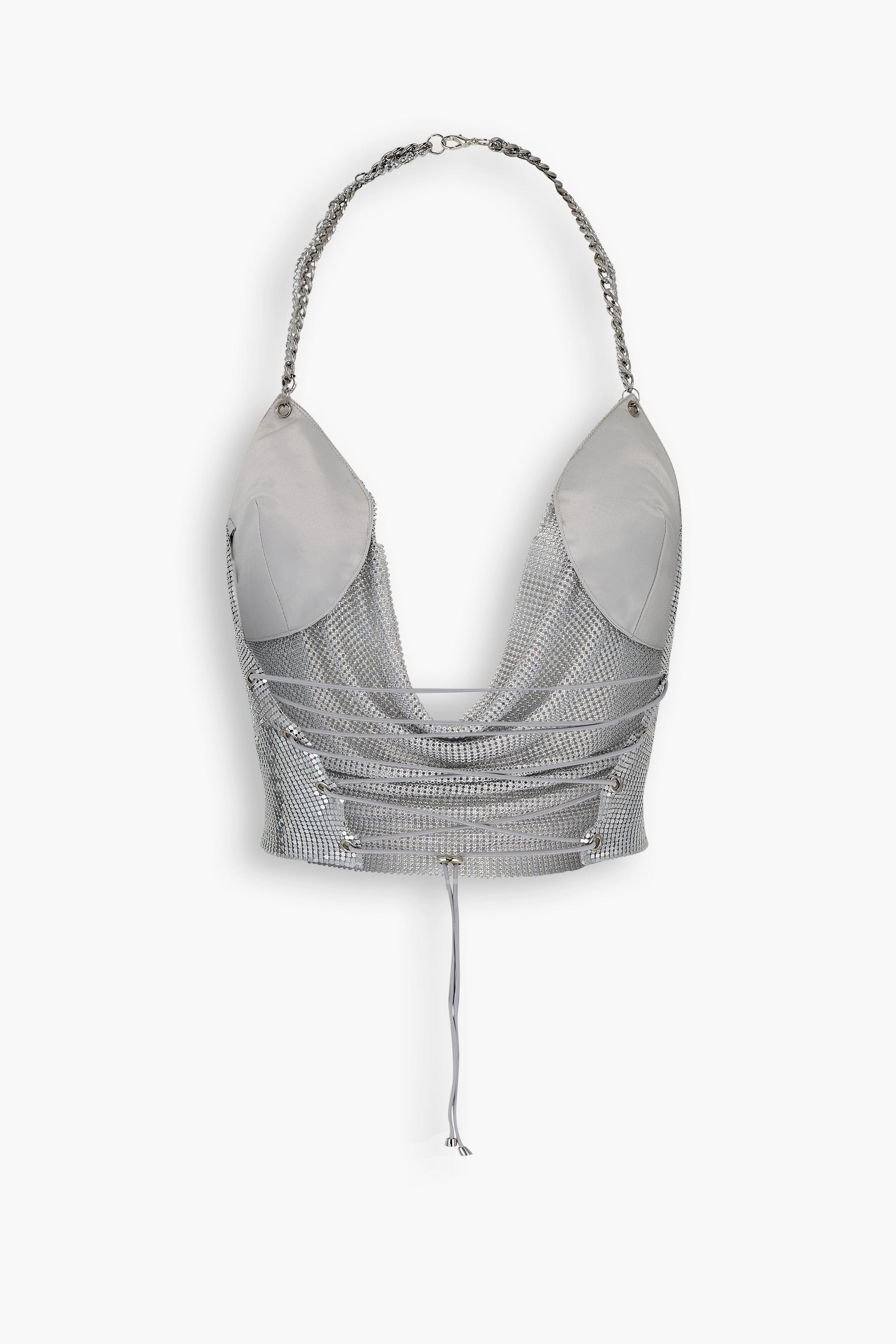 Double Chain Chainmail Top in Silver