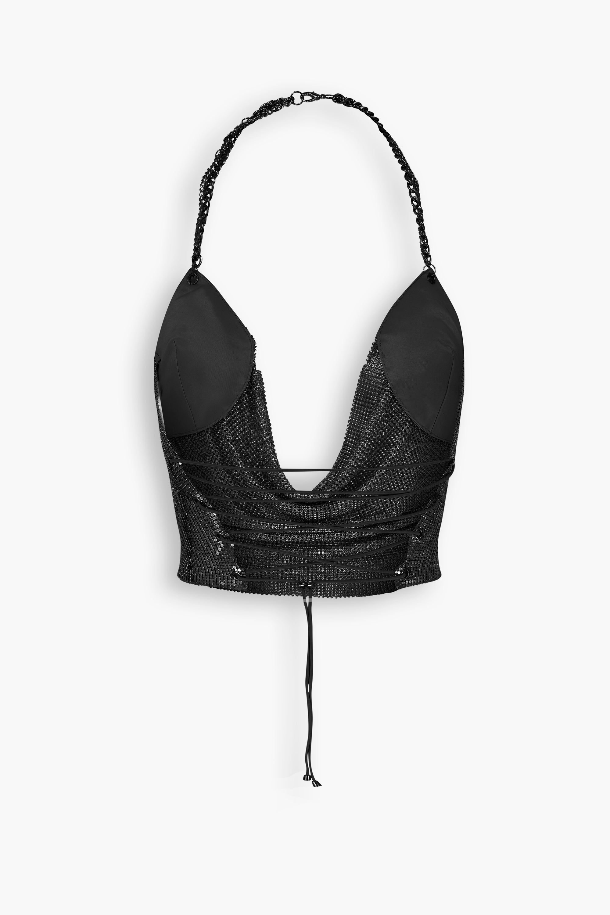 Double Chain Chainmail Top in Black