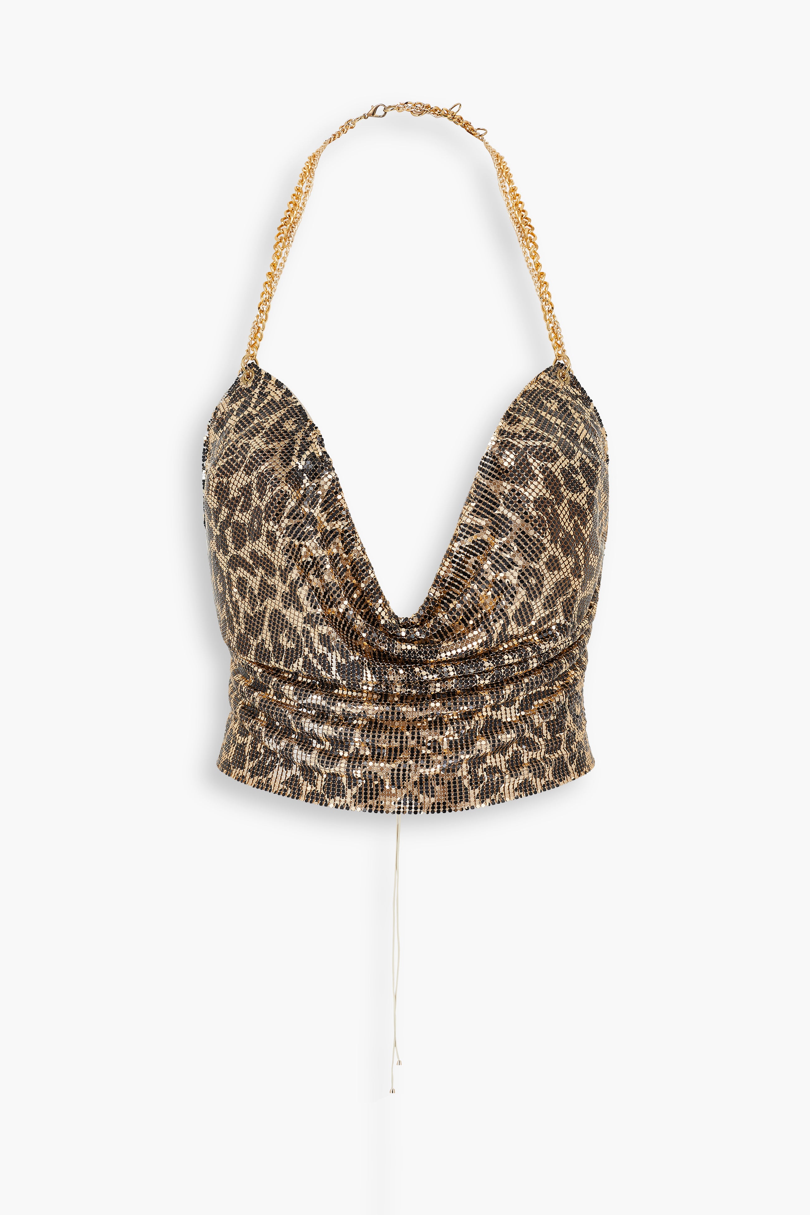 Double Chain Chainmail Top in Leopard