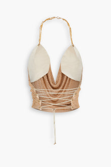 Double Chain Chainmail Top in Gold