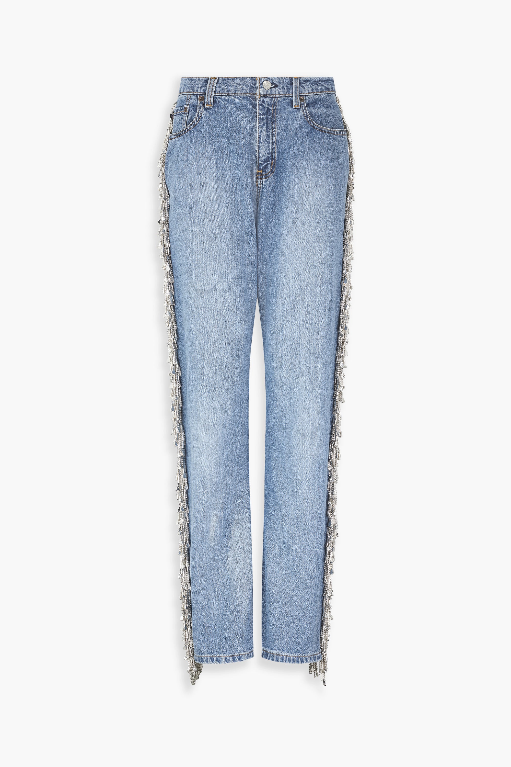 Vintage Crystal Fringe Jeans