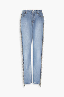 Vintage Crystal Fringe Jeans