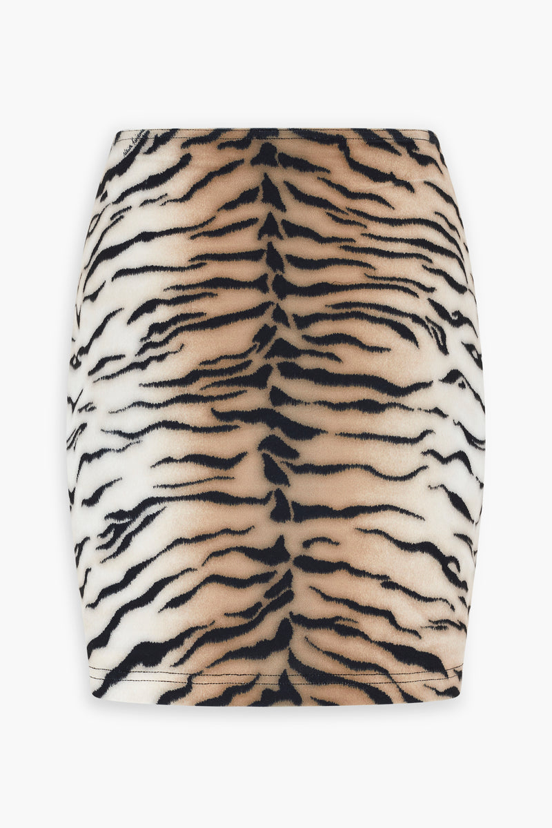 Jersey Mini Skirt in Tiger