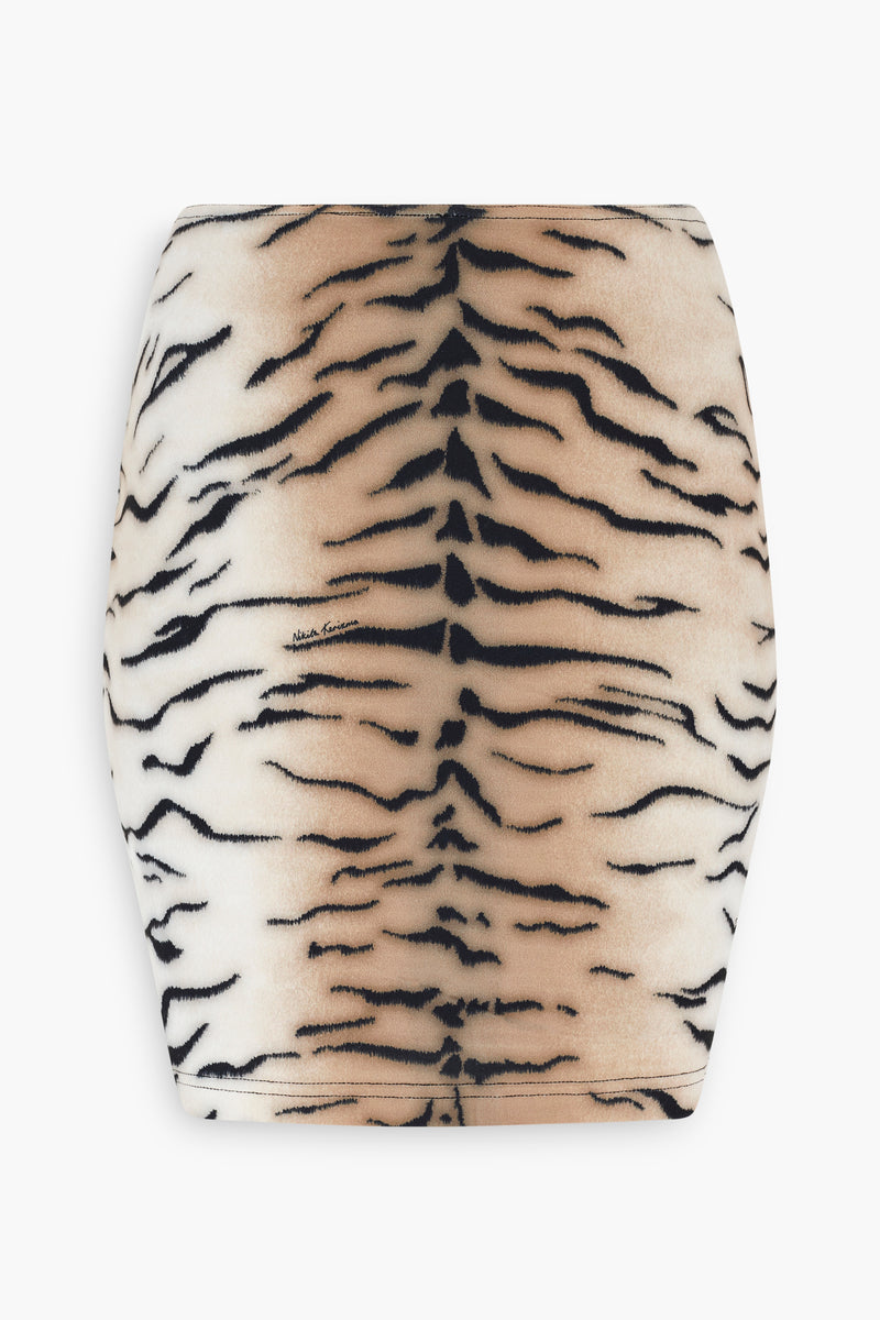 Jersey Mini Skirt in Tiger