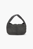 Crystal Embellished Fishnet Bag in Black