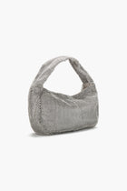 Crystal Embellished Fishnet Bag in Silver