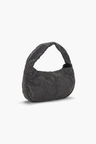 Crystal Embellished Fishnet Bag in Black