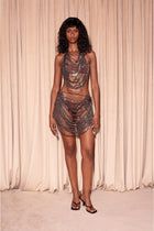 Chain & Charms Top in Gunmetal